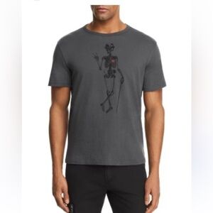 John Varvatos XL graphic peace skeleton Tshirt